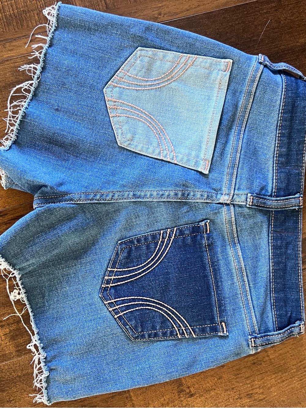 Hollister Blue Denim Curvy High-Rise Shorts